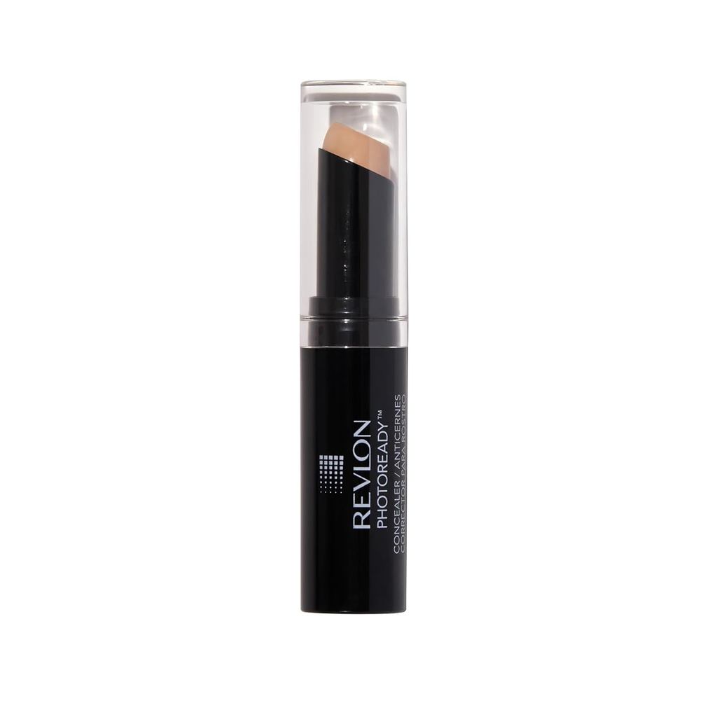 Revlon CONCEALER Stick Pen, PhotoReady Facial Makeup, เหมาะสําหรับทุกสภาพผิว, ติดทนนาน, คอนซีลเลอร์หนาปานกลาง, ครีมแต่งหน้า, สูตรบางเบา, 003 Medium Transparent, 0.11oz (3.2g) TP6M