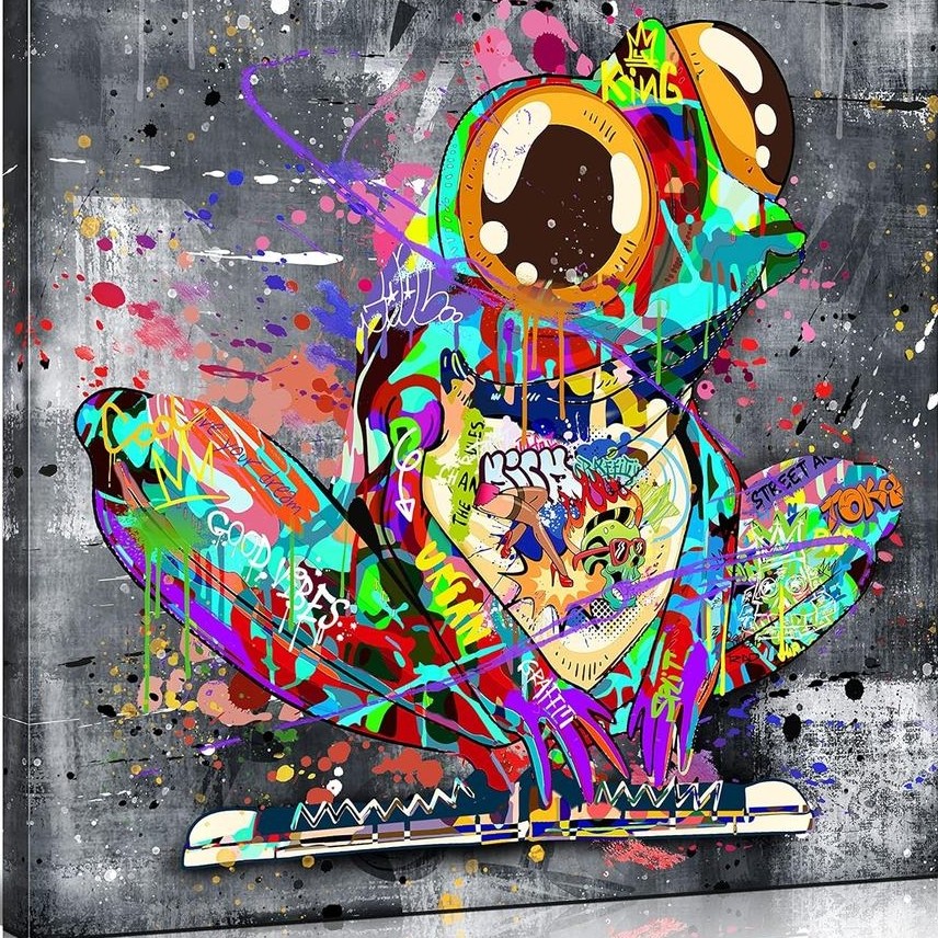 กบ Wall-art Graffiti Wall Art สําหรับห้องนอนบทคัดย่อ Art Wall Decor พร้อมแขวนขนาด X