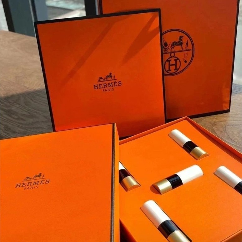 Hermes Lipstick Sample hermes Experience Pack 21/33/75/68/85 ชุดห้าชิ้นลิปสติกตัวอย่าง 1.5g ชุดกล่อง