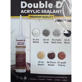 TOA 303 / Double D ทีโอเอ 303 อะคริลิก ซีลแลนท์ แด๊ป 280 มล.สีขาว สีน้ำตาล สีโอ๊ค สีเทา ซ่อมรอยร้าวผนังปูน ยาแนวรอยต่อ