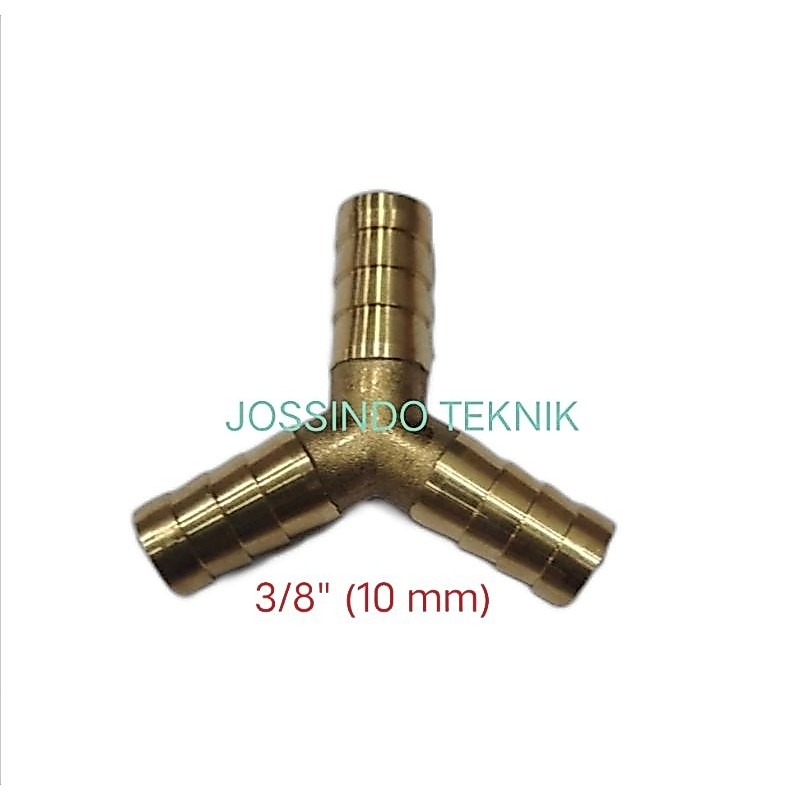 3/8" Y Hose Connection / 3/8" จุกนมทองเหลือง Y / 3/8" จุกนมสาขา Y ทองเหลือง