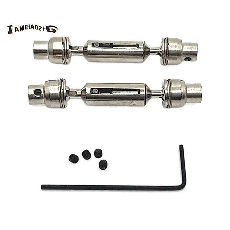 [คุณภาพ T]RC รถอะไหล่อัพเกรดด้านหน้าด้านหลังเพลาขับสําหรับ 1/16 C64 C74 RC รถอะไหล่อัพเกรดเงิน