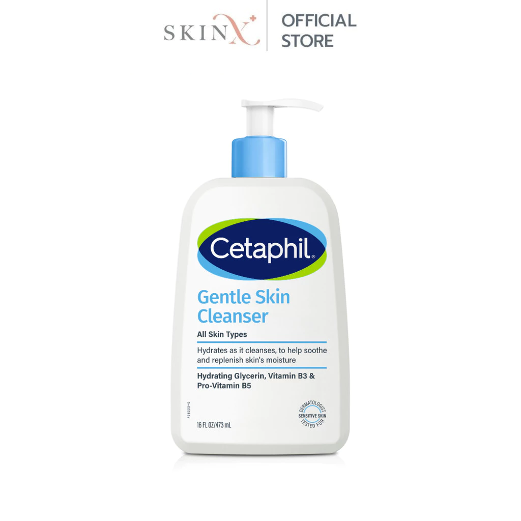Cetaphil Gentle Skin Cleanserเจลทำความสะอาดผิวหน้าและผิวกาย สำหรับผิวบอบบาง แพ้ง่าย และทุกสภาพผิว 473 ml.