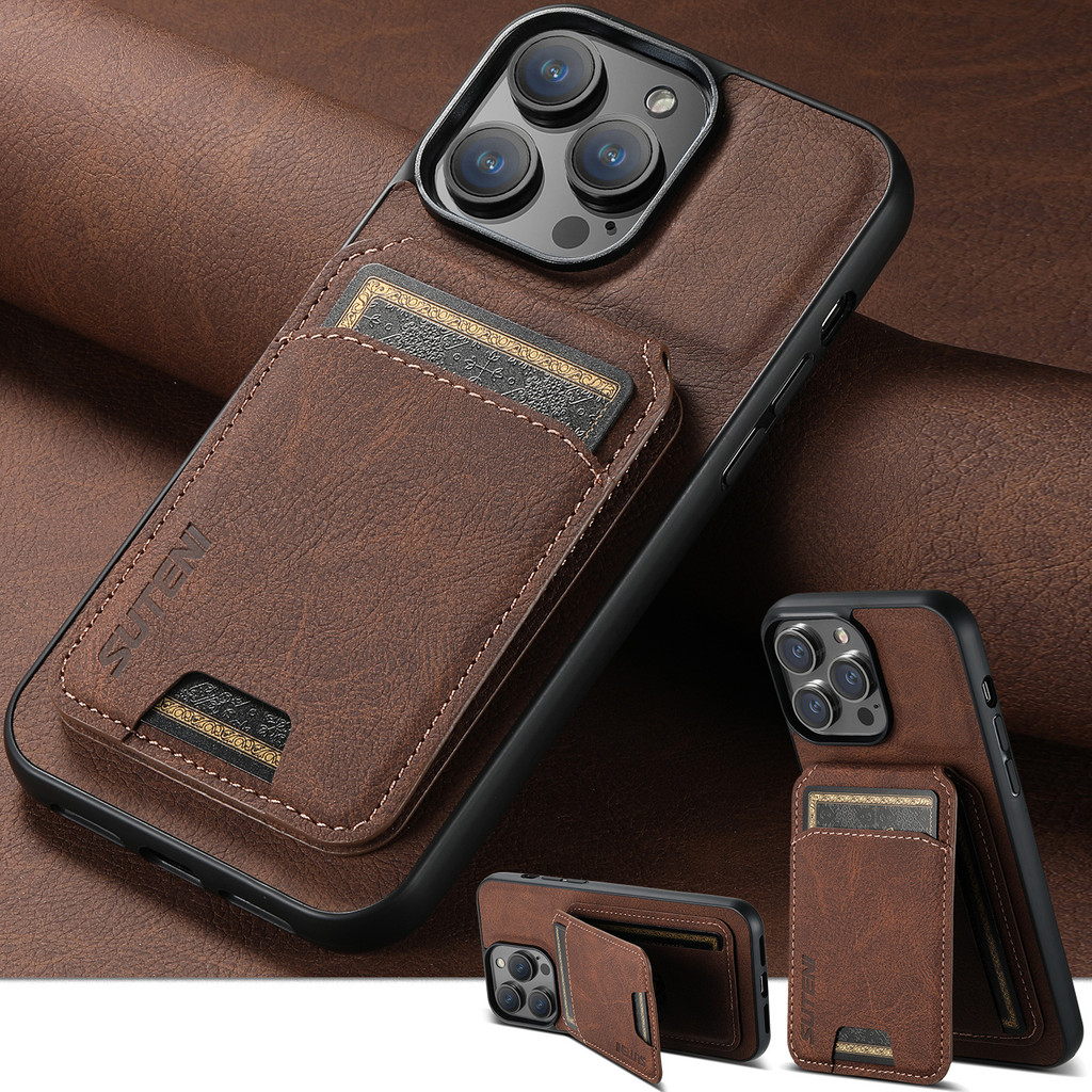 เหมาะสําหรับ 17 การ์ดเคสโทรศัพท์ Apple 16 Samsung Bracket Google 10 เคสหนัง HY999