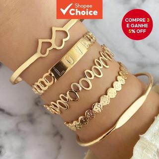 Conjunto De Pulseira De Coração Duplo De Amor Criativo Para Casais-Coleção Exclusiva De Joias Europeias E Americanas De 