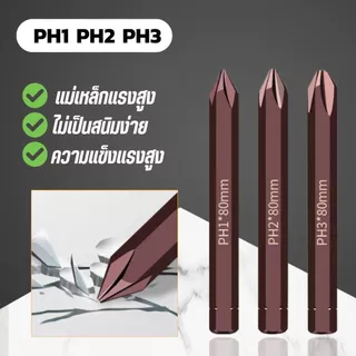 🔥พร้อมส่ง🔥 ดอกไขควงตอก ดอกตอก เหล็กเหนียวอย่างดี มีแม่เหล็กดูดน็อต
