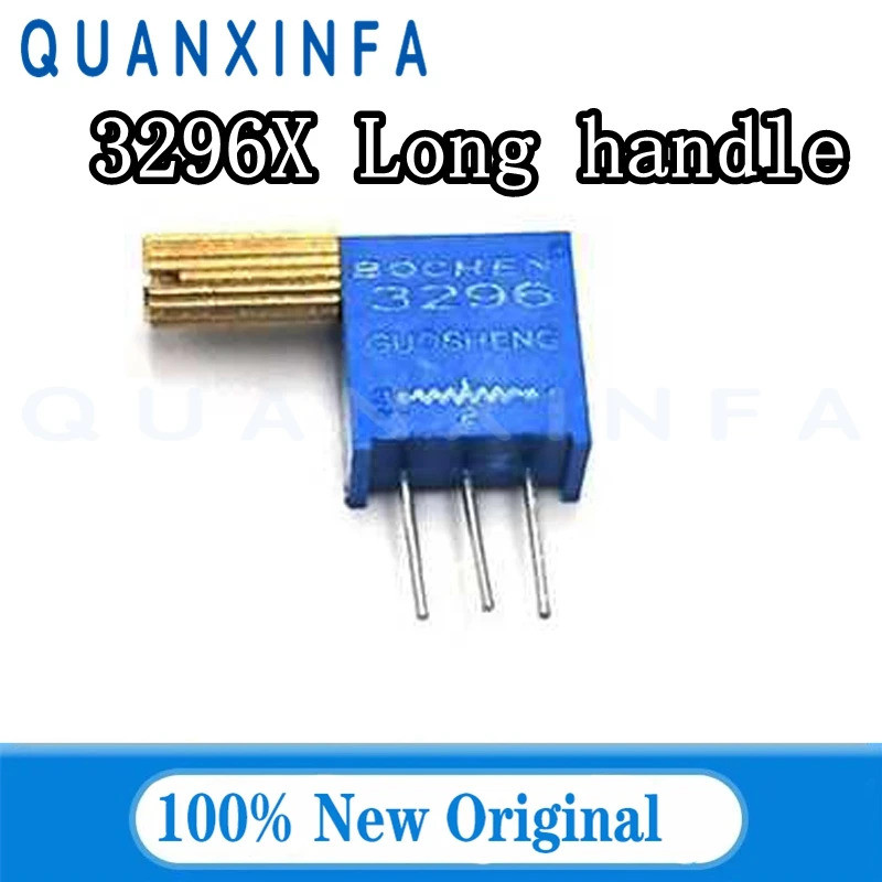 5PCS 3296X 3296 ปรับ Potentiometer 50R1K2K5K10K20K50K100K200K500K1M Ohm ด้านข้างปรับโลหะเพลายาวจับใน