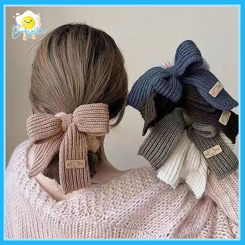 [Inthehot-t] น่ารักโบว์ยางรัดแกะขนสัตว์ Bowel แหวนผมถักขนสัตว์ Plush หางม้าผม Tie Headwear Scrunchies หญิงอุปกรณ์เสริมผม [ใหม่]