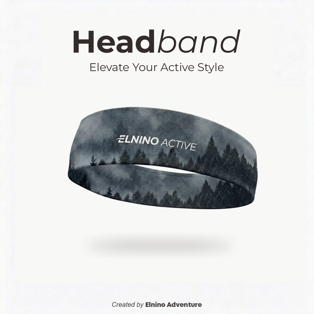 Elnino ที่คาดผม Active Sport Quick Dry Stretch Unisex Men Women - Forest