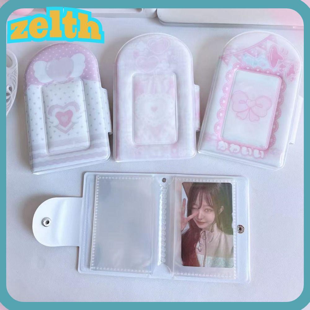 ZELTH Mini Photo Album, Sweet PP Photocard Binder อัลบั้ม, คุณภาพสูง 3 นิ้ว 32 กระเป๋า Kpop Photo Card ผู้ถือหนังสือ