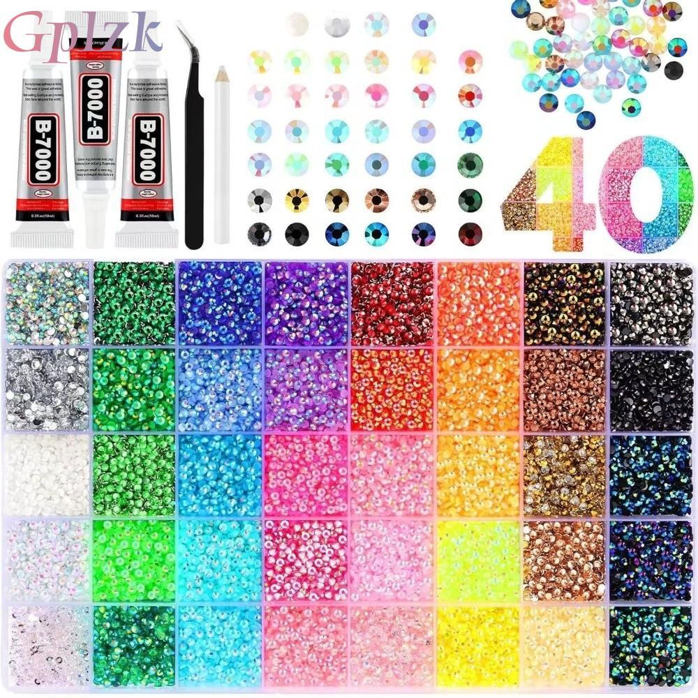 GPLZK Jelly Rhinestones, ตกแต่ง DIY ประกายเรซิ่น Rhinestone ชุด, Hot Multicolor Craft Supplies Flatback อัญมณีสําหรับตกแต่งโทรศัพท์