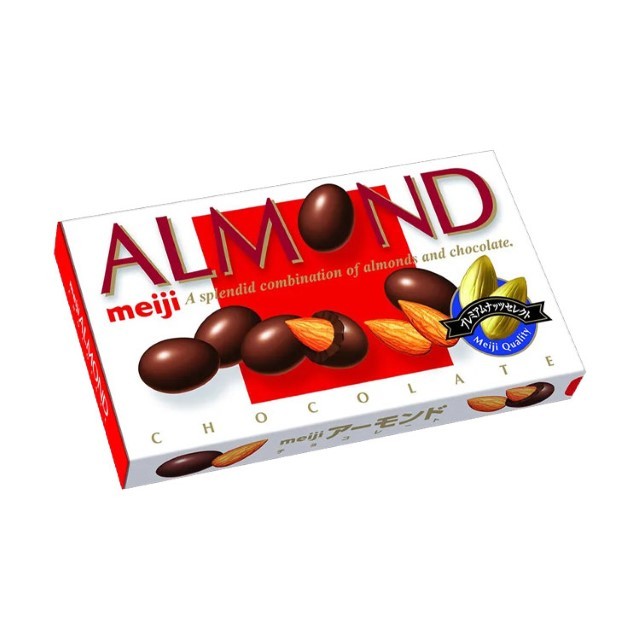 เมจิ ช็อกโกแลตอัลมอนด์ Meiji Almond Chocolate 74g.
