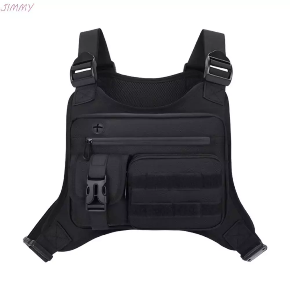 JIMMY Sports Vest Bag กระเป๋าคาดหน้าอกอเนกประสงค์แบบปรับได้น้ําหนักเบา กระเป๋าเป้อเนกประสงค์ ผ้า Oxford ทนน้ําอเนกประสงค์ กระเป๋าคาดหน้าอกกลางแจ้งปั่นจักรยาน