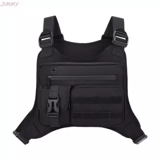 JIMMY Sports Vest Bag กระเป๋าคาดหน้าอกอเนกประสงค์แบบปรับได้น้ําหนักเบา กระเป๋าเป้อเนกประสงค์ ผ้า Oxford ทนน้ําอเนกประสงค์ กระเป๋าคาดหน้าอกกลางแจ้งปั่นจักรยาน