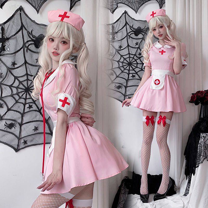 Halloween Female Nurse Uniform Role Play Sexy Doctor Nurse Uniform 6Abc