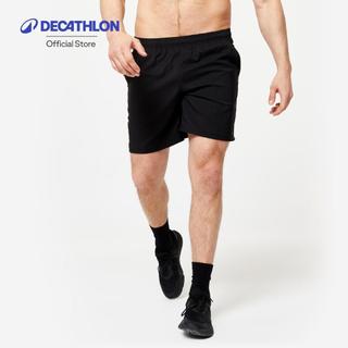 Decathlon Men'S Breathable Breathable Fitness Shorts กางเกงขาสั้นผู้ชายใส่ออกกำลังกาย ระบายอากาศได้ดี - Black