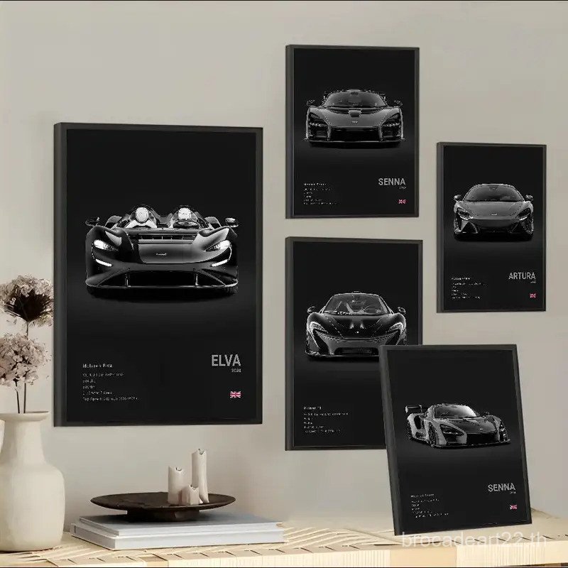 Famed McLaren Senna P LT F Artura Speedtail โปสเตอร์สําหรับห้องนั่งเล่นตกแต่งบ้านห้องนอนตกแต่งห้อง P