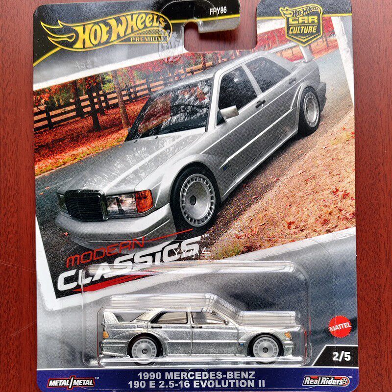 Hot Wheels Benz 190E 2.5-16 Hyundai Classic Alloy Small Sports Car Culture Iron Sole Rubber Rubber