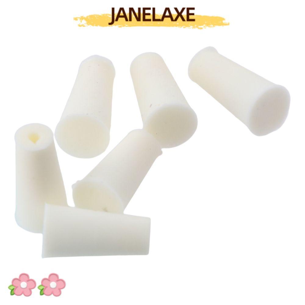 JANELAXE932JN ปลั๊กซิลิโคน, จุกยางซิลิโคนเจาะสีเบจ, ง่ายต่อการเรา 8-12 มม. สําหรับจุกหลอดทดลองของขวด