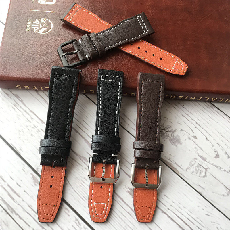 เหมาะสําหรับ IWC IWC Pilot Mark Eighteenth Little Prince IW327004/377714สายหนังแท้