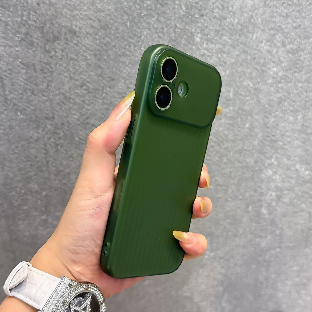 หรูหรารูปแบบลูกฟูก Anti-drop Semipermeable Semen เคสโทรศัพท์สําหรับ iPhone 11 12 13 14 15 16 17 Pro Max กันกระแทกกันชนกลับกรณีฝาครอบ