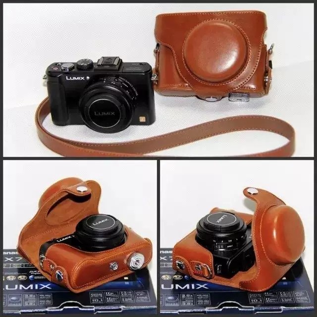 เหมาะสําหรับหลวม @ Lower LX7 LX5 LX3 เคสหนัง LX-7 LX-5 LX-3 กระเป๋ากล้องป้องกันกรณีกระเป๋าสะพายข้าง