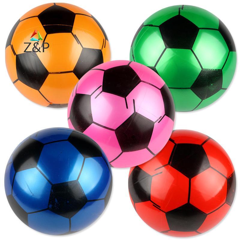 Z&P ลูกฟุตบอลเด็กหลากสี PVC Inflatable Hand Pat ฟุตบอลกีฬา Matches Training เกมกลางแจ้ง Beach Elastic Balls COD