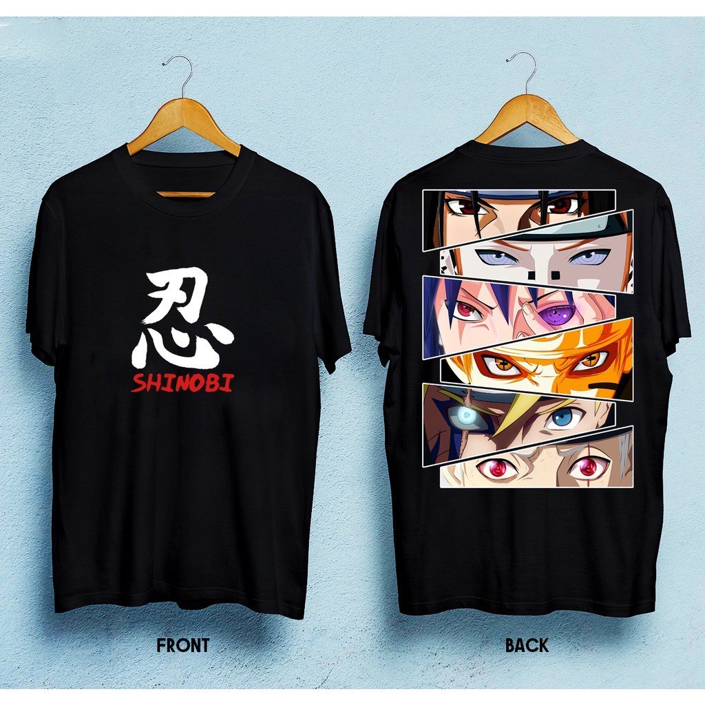 เสื้อ NarutoT Anime Tee / Anime Shirt เสื้อยืดฝ้าย Uchiha Sasuke สำหรับผู้ชายและผู้หญิง