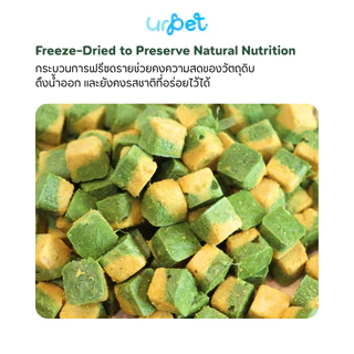 หญ้าแมวไข่แดง ทูโทน Freeze-Dried ฟรีซดราย สุนัขและแมว เกรดพรีเมียม 50g GUMMI BITES