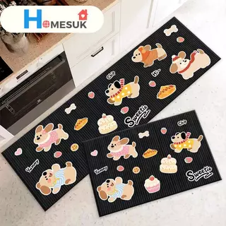 พรมเช็ตคู่ลายสัตว์ 3D (ไร้ขอบ) เซ็ต 2 ชิ้น กันลื่น ซับน้ำดี Cute Style 40x120+40x60 cm