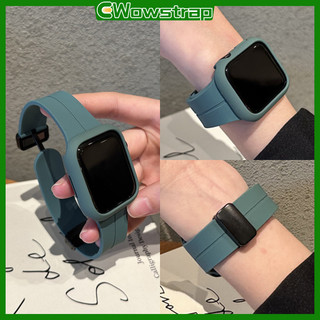 สายซิลิโคนกีฬา + กรณีนาฬิกา for Smartwatch IWatch Apple Watch Ultra SE 3 2 Series 11 10 9 8 7 49 46 45 44 42 41 40 38มม