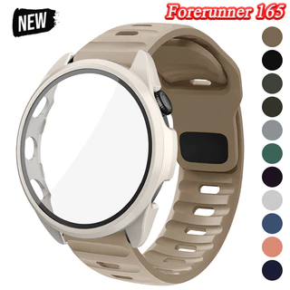 เคสพีซี + สายซิลิโคนสําหรับผู้เบิกทาง Garmin 165 All-Around ฝาครอบกันชนป้องกันสําหรับ Forerunner 165 สายรัดข้อมือ Accesories