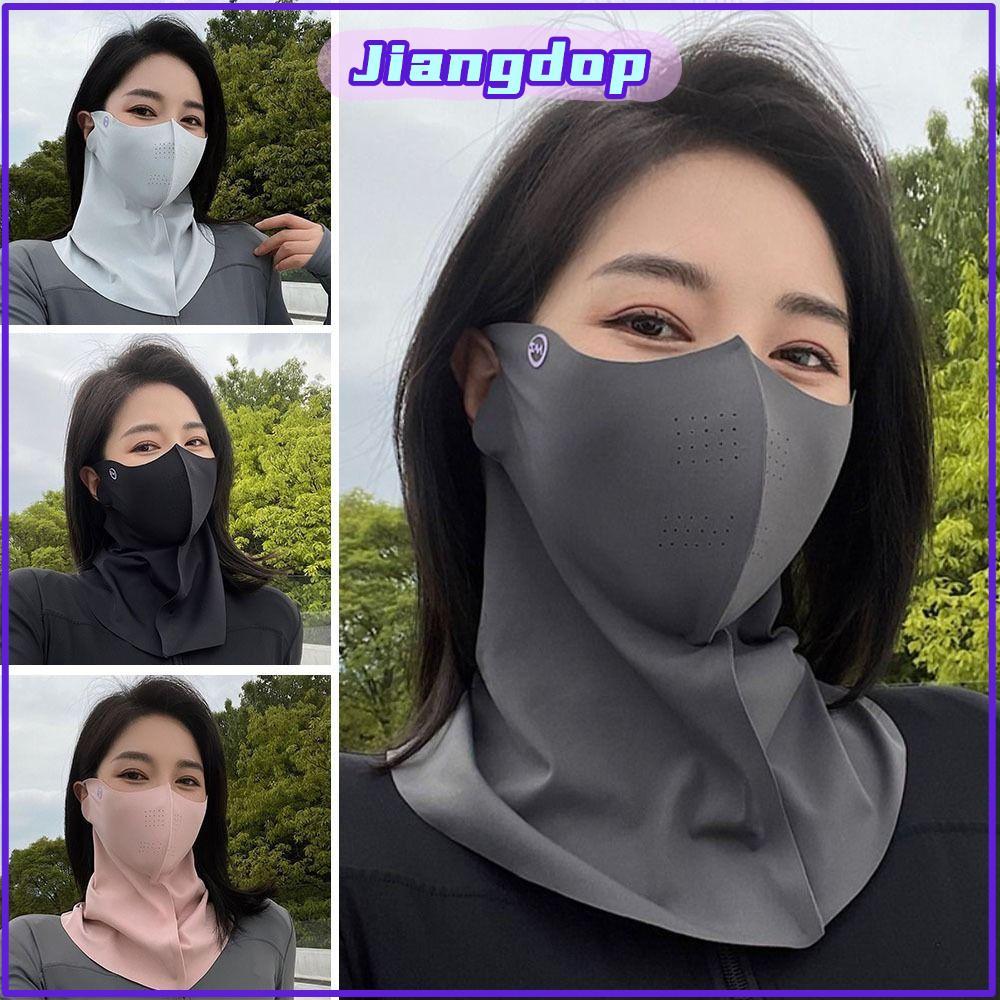 JIANG Sun Protection , Breathable Ice Silk Anti-UV Neck Scarf, Cool กันฝุ่น Neck Protection Sunscree Sunshade Face Cycling