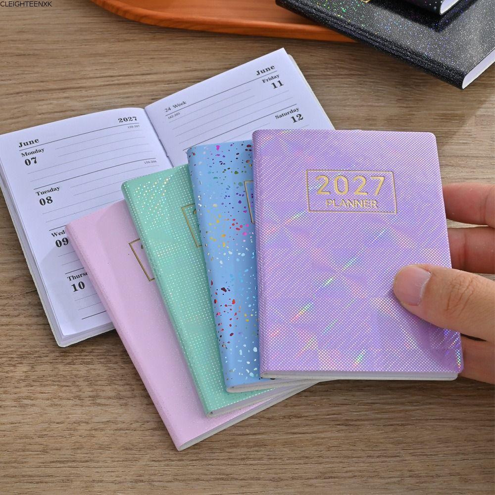 CLEIGHTEEN8H 2027 Agenda Book, A7 พร้อมสมุดนัดหมายปฏิทิน, กระเป๋าคุณภาพสูงไดอารี่วางแผนรายสัปดาห์อุป