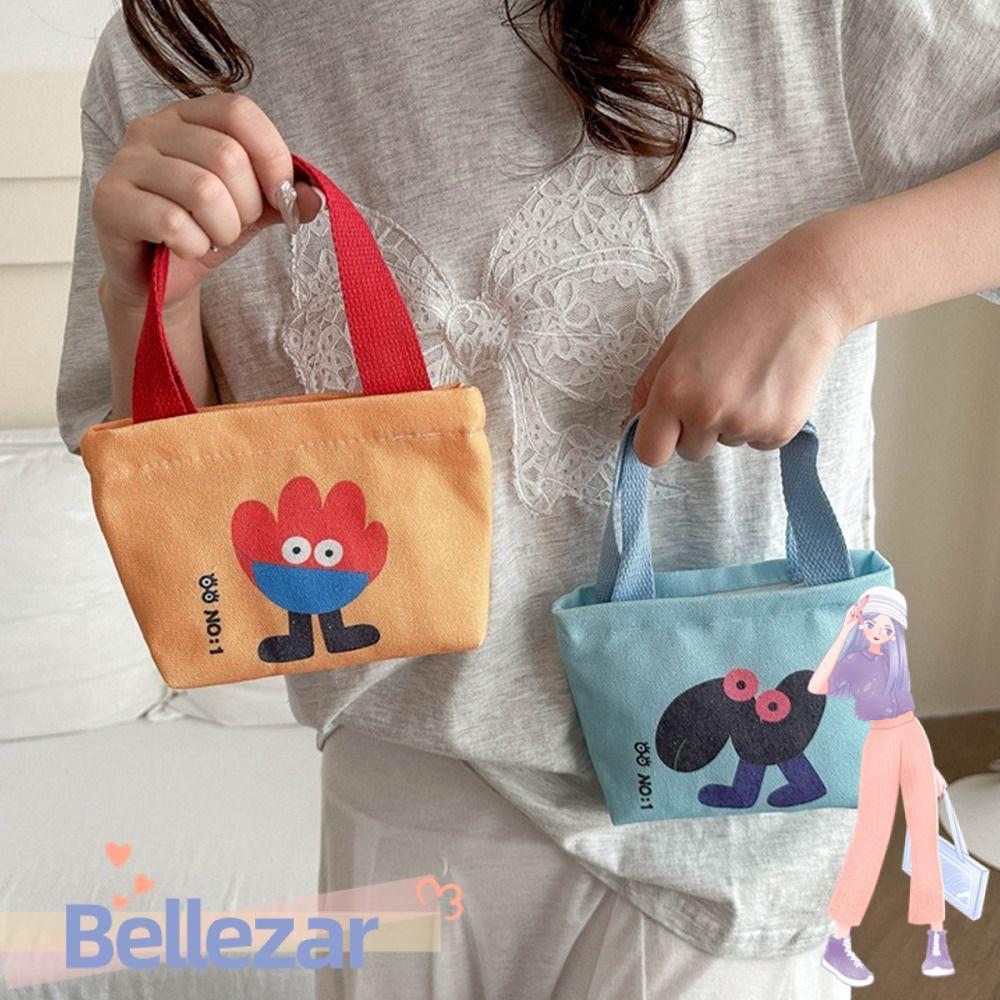 กระเป๋าผ้าแคนวาส BELLEZAR กระเป๋าใบเล็ก กระเป๋าใส่ขนม ถือผู้หญิง โท้ตสไตล์เกาหลีขนาดเล็ก