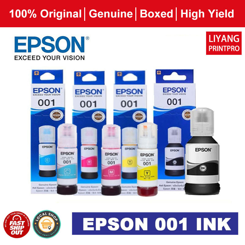 Epson 001 C13T03Y ขวดหมึกสําหรับ L6160 L6170 L6190 L6260 L6270 L6290 L4260 L14150 พิมพ์หมึก