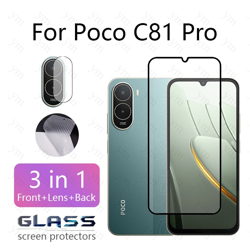 Ss ป้องกันหน้าจอสําหรับ Poco C871 F7 M7 X7 Pro 4G 5G เลนส์กล้องฟิล์มคาร์บอนไฟเบอร์