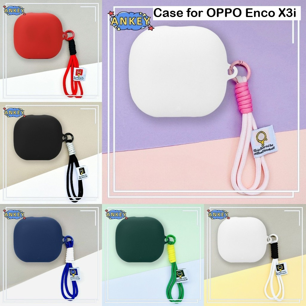 Case for OPPO Enco X3i Protective Case Nylon Lanyard Soft Cover for OPPO Enco X3i Shells Washable Ho