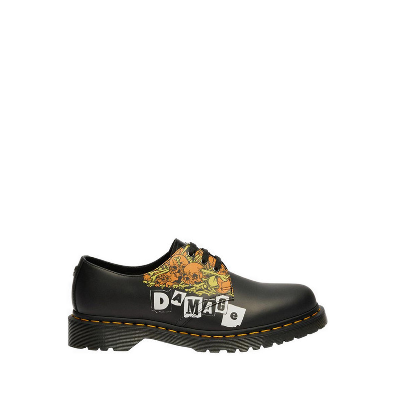 Dr.Martens รุ่น 1461 Metallica Flame Skull รองเท้าหนังรูร้อยเชือก 3 แถว สี White+Multi