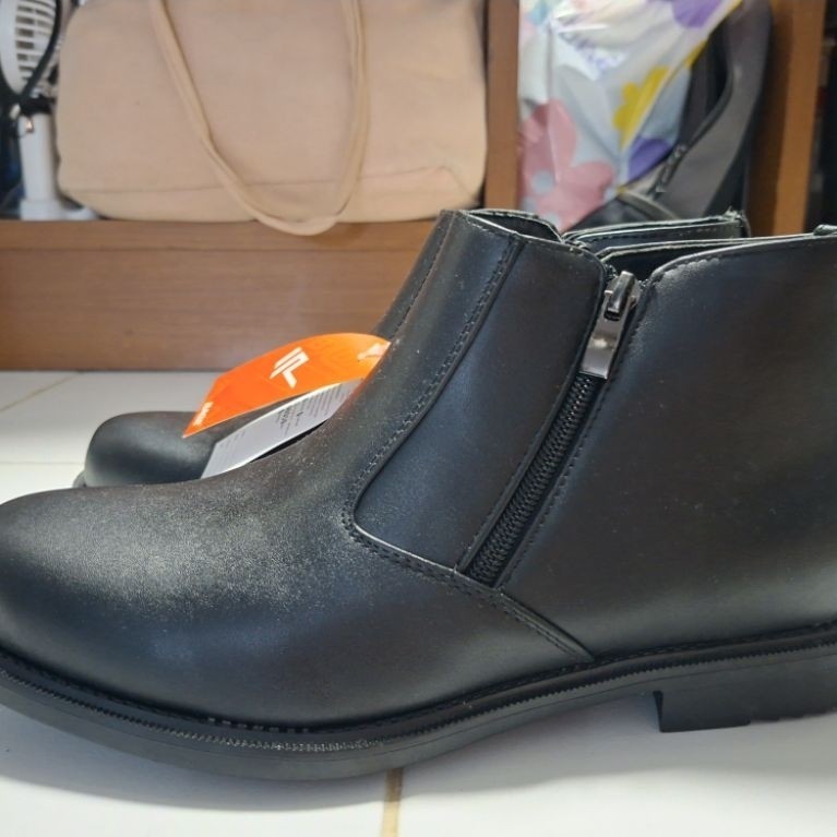 รองเท้าฮาฟ Baoji รุ่น BJ8012 หนังด้าน นุ่มสบายเท้า สีดำ ไซส์ 41