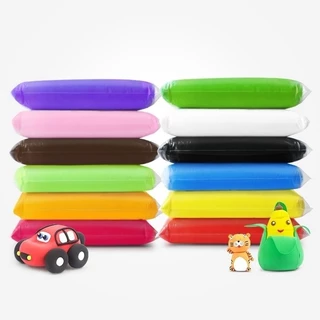 ดินเหนียวน้ําหนักเบา (100/500 กรัม) สําหรับเด็ก สีสันสดใส แบบไม่มีกาว หรืออบ เกรดพรีเมี่ยม คละสีง่าย ปลอดสารพิษ