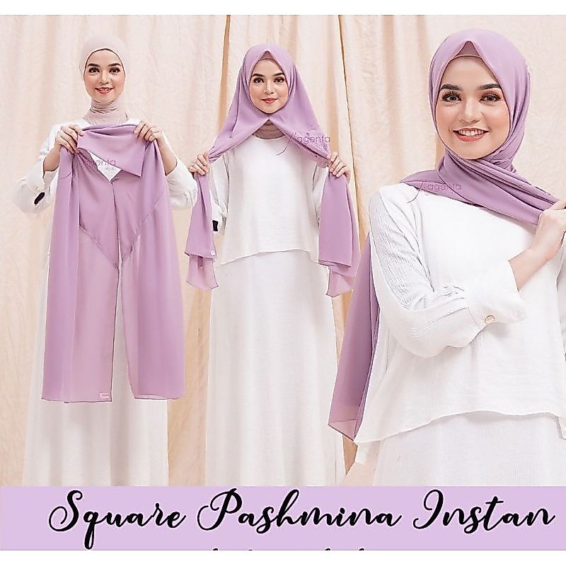 INSTANT PASMINA SQUARE.P.180X75.เย็บด้านข้าง.