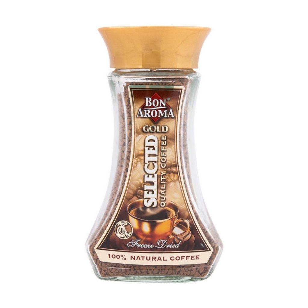 บอนอโรมา โกลด์ซีเล็คเต็ดกาแฟสำเร็จรูปชนิดฟรีซดราย Bon Aroma Gold Selection Coffee 100g.