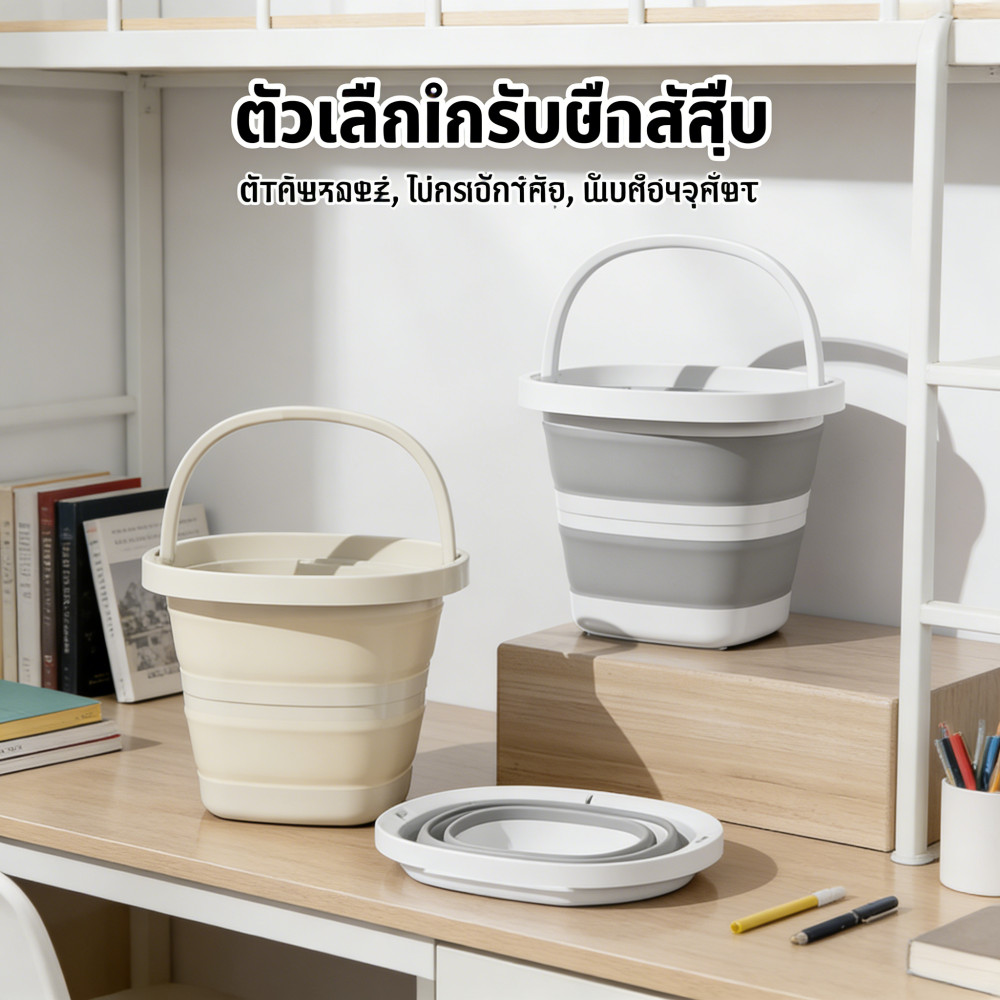 นักศึกษาถังพลาสติกซิลิโคนตกปลาบ้านถังพับง่ายตกปลารถท่องเที่ยวกลางแจ้ง