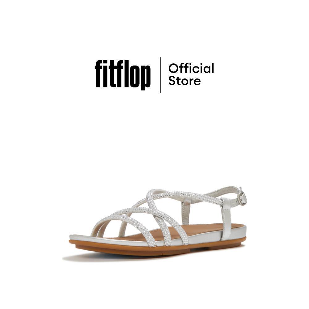 FITFLOP GRACIE CRYSTAL STRAPPY B/S รองเท้าแตะแบบรัดส้นผู้หญิง รุ่น A3Z-011 สี SILVER