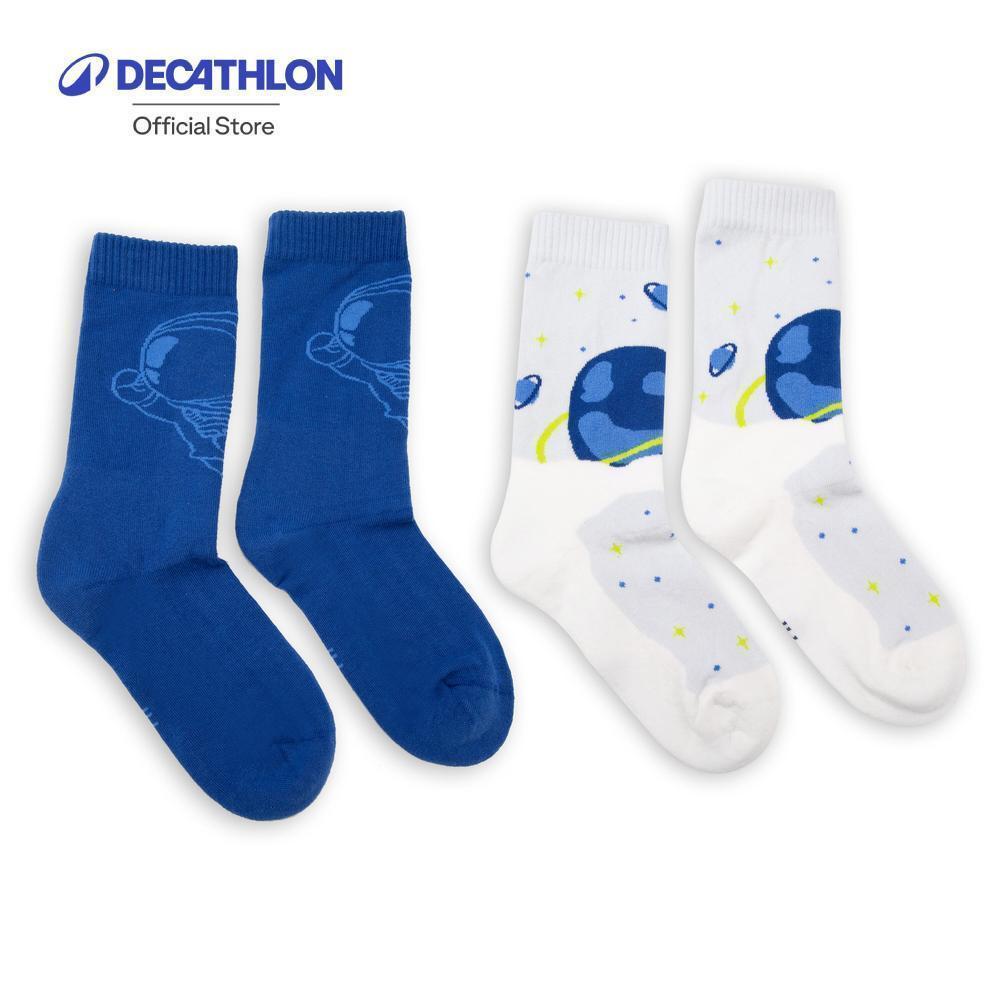 Decathlon Girls' Inline Skating Socks ถุงเท้าเด็กผู้หญิงสำหรับใส่เล่นอินไลน์สเก็ต - White