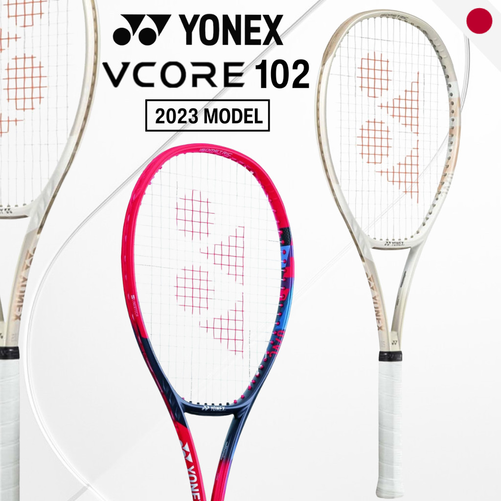 YONEX VCORE 102 07VC102 2023 Model Tennis Racket Frame Only - Scarlet / Sand Beige