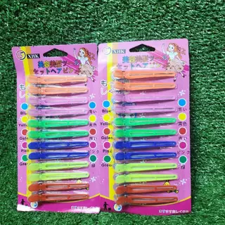 กิ๊บหนีบผม​ ปากเป็ด​ (ยกโหล)12แพค แผงสีชมพู