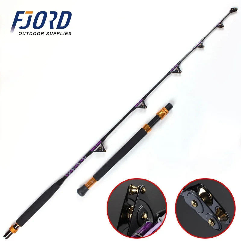 Standardized FJORD 1.8m Super Hard Trolling Rods พร้อม 50 กก.ลากที่แข็งแกร่ง Power Jigging Rod สําหร