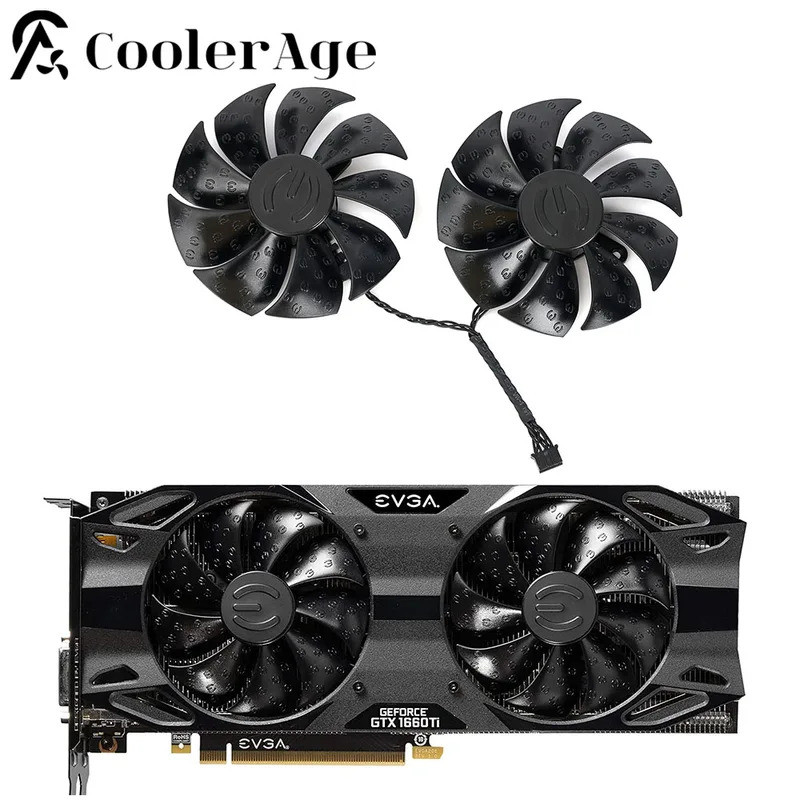 I87mm PLA09215S12H GTX1660 GTX1660Ti พัดลมการ์ดสําหรับ EVGA GTX 1660 Ti 1660 XC Ultra Gaming กราฟิกก